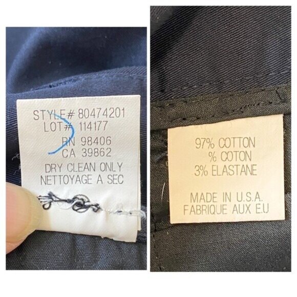 Theory navy blue cuffed shorts, size 2, cotton blend, made in USA - Picture 4 of 7